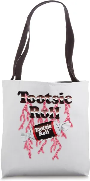 Tootsie Roll Chrome Logo with Red Lightning Candy Tote Bag