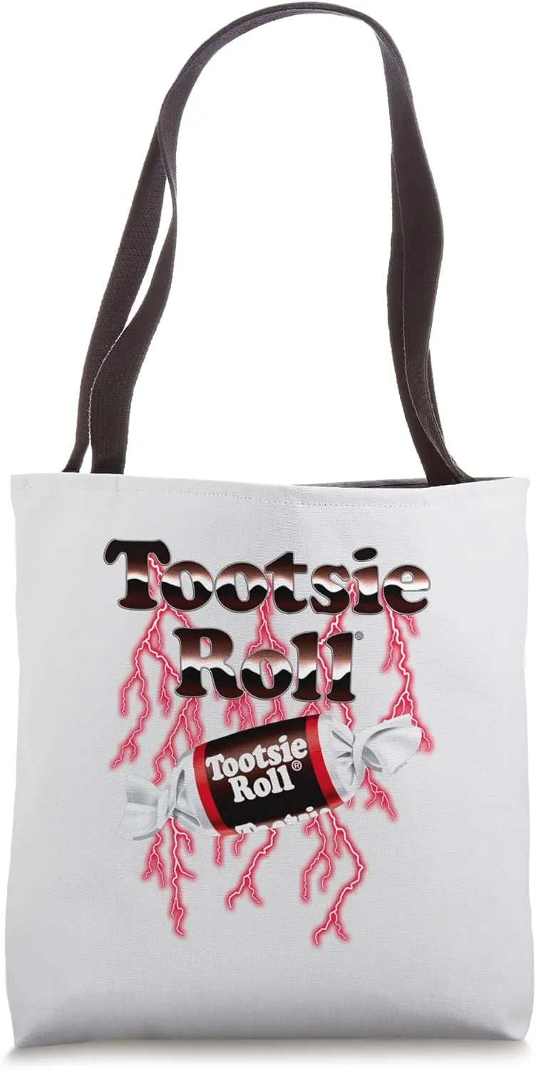 Tootsie Roll Chrome Logo with Red Lightning Candy Tote Bag