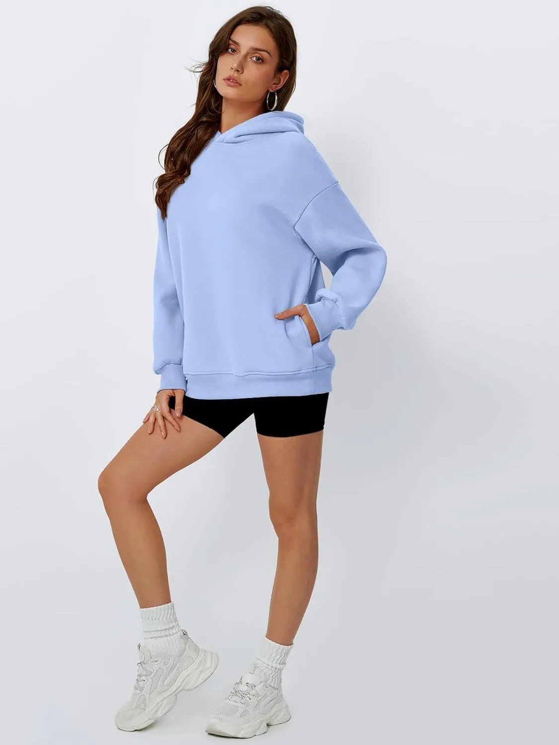 Trendy Queen Womens Oversized Hoodies Fleece Hooded Sweatshirts Casual Pullover Fall Winter Outfits Long Sleeve Tops 2025