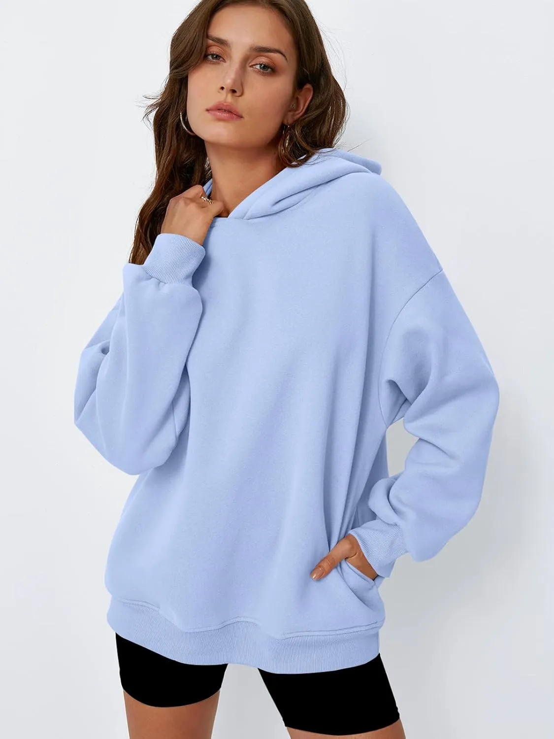 Trendy Queen Womens Oversized Hoodies Fleece Hooded Sweatshirts Casual Pullover Fall Winter Outfits Long Sleeve Tops 2025