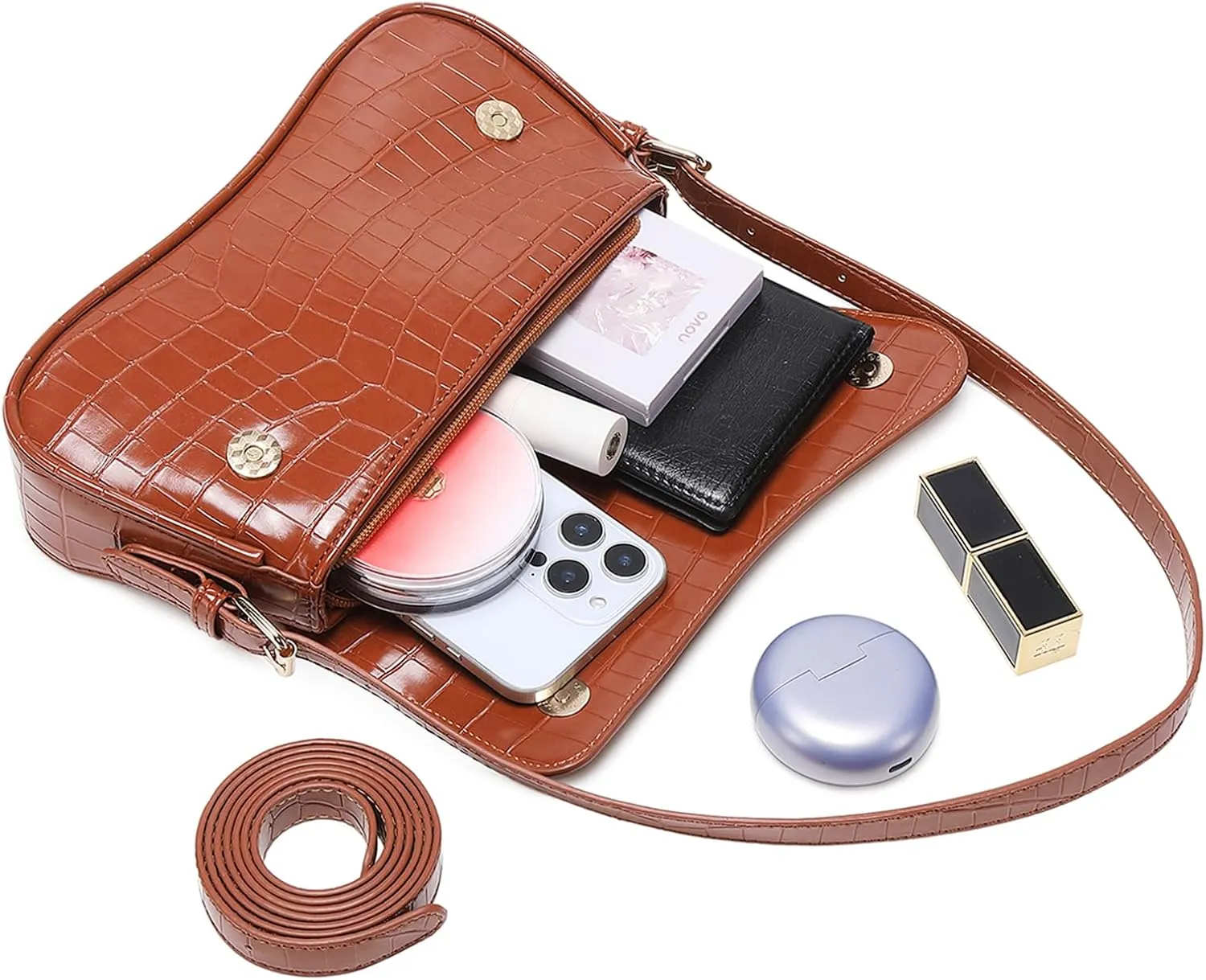 Underarm Shoulder Bag for Women Trendy Purse Vegan Leather Hobo Handbags Clutch Crossbody Bag