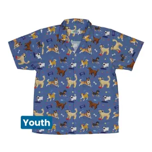 Video Game Dogs Light Youth Hawaiian Shirt