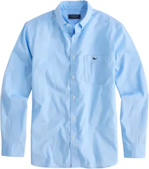 vineyard vines Men's Shoreline Solid Perfect Wash Poplin Shirt