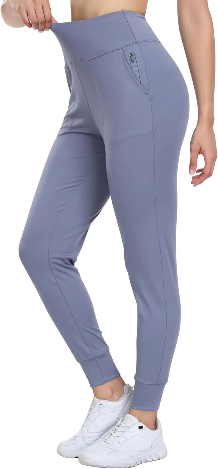 WHOUARE Women's Joggers Pants Workout Athletic Leggings with Pockets High Waisted Gym Running Yoga Pants