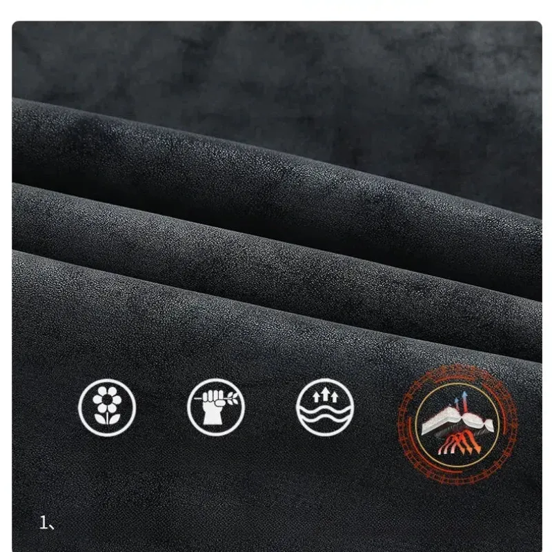 WIAOFELLAS  -  Men's Clothing Autumn Winter Turn-down Collar Solid Color Zipper Pockets Long Sleeve Cardigan Coats Fashion Jackets Casual Tops