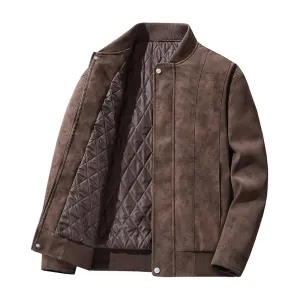WIAOFELLAS  -  Men's Clothing Autumn Winter Turn-down Collar Solid Color Zipper Pockets Long Sleeve Cardigan Coats Fashion Jackets Casual Tops
