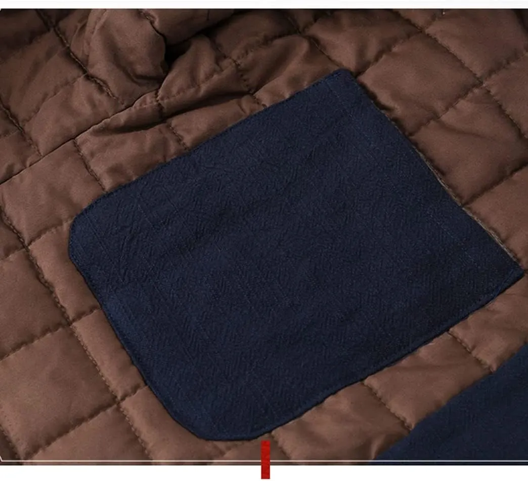 Winter Warm Tang Suit Men Cotton Padded Kung Fu Uniform Jacket Long Sleeved Coat Tops for Seniors