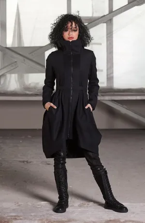 Winter Wool Asymmetric Coat |OMEGA|