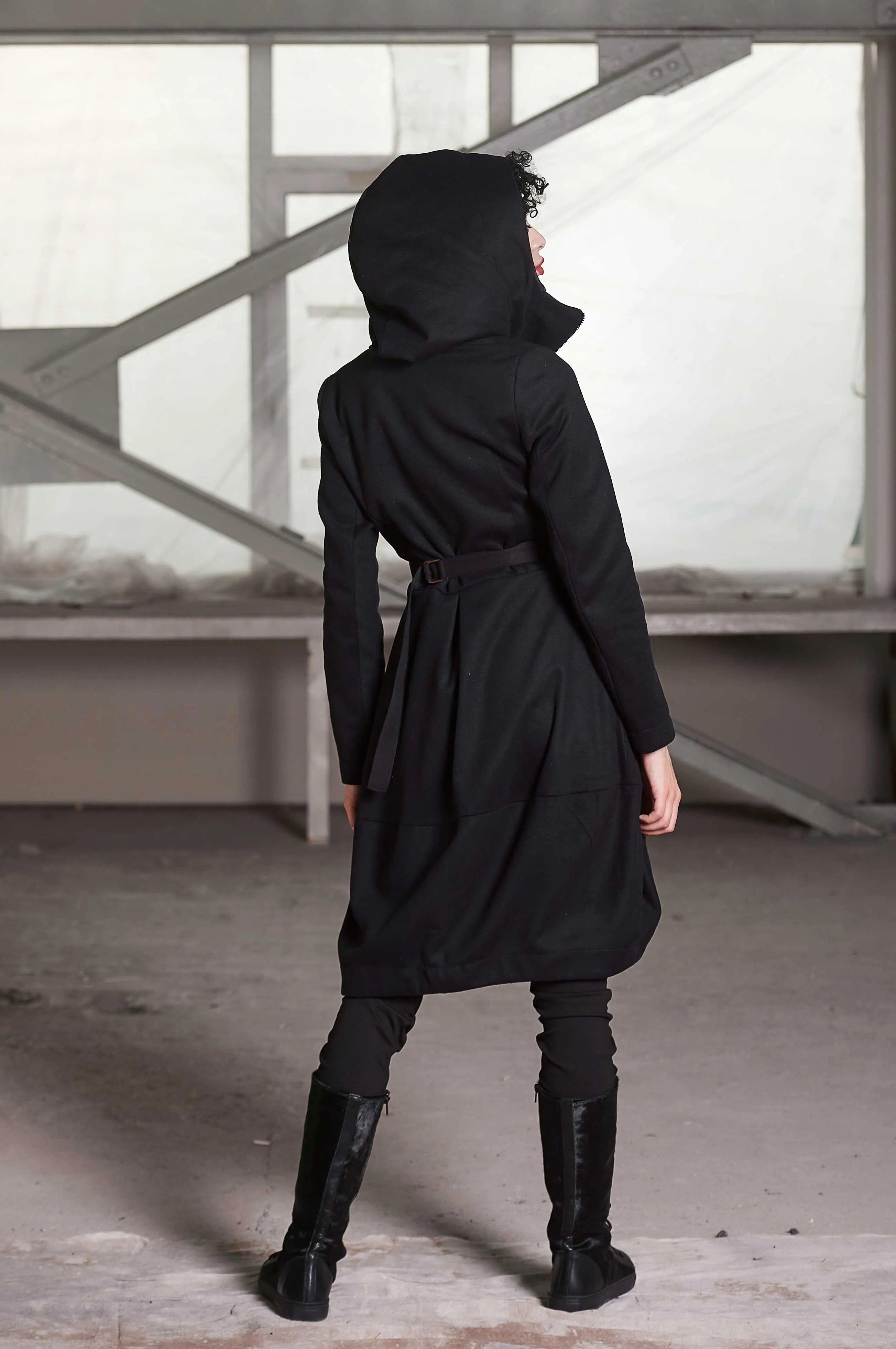 Winter Wool Asymmetric Coat |OMEGA|
