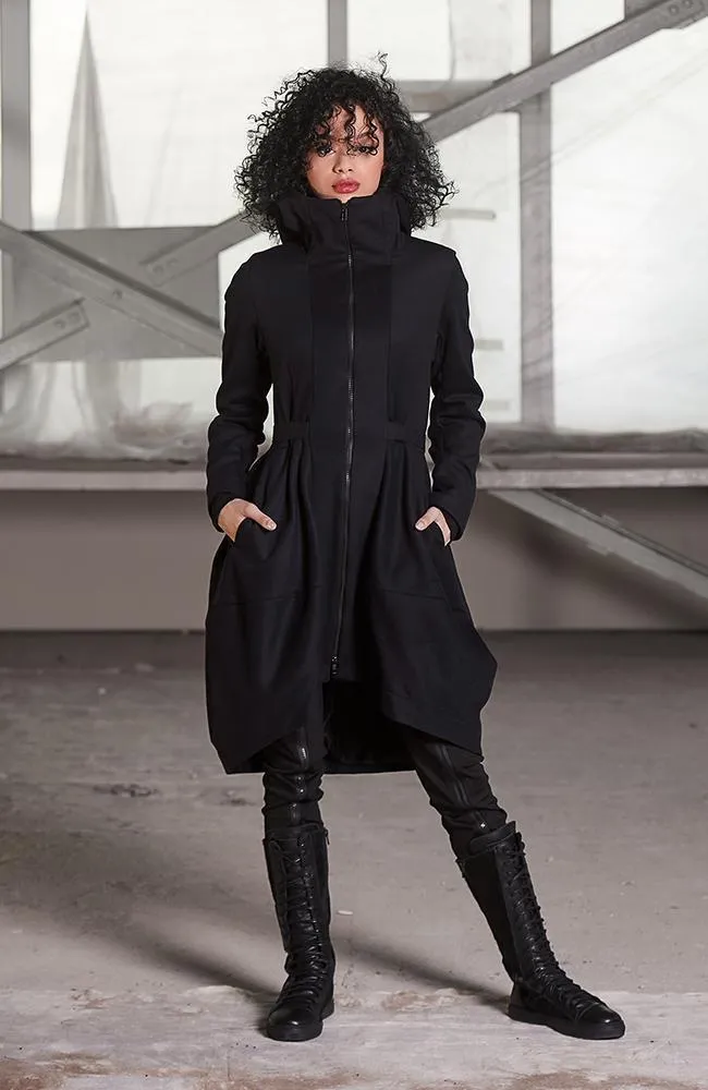 Winter Wool Asymmetric Coat |OMEGA|