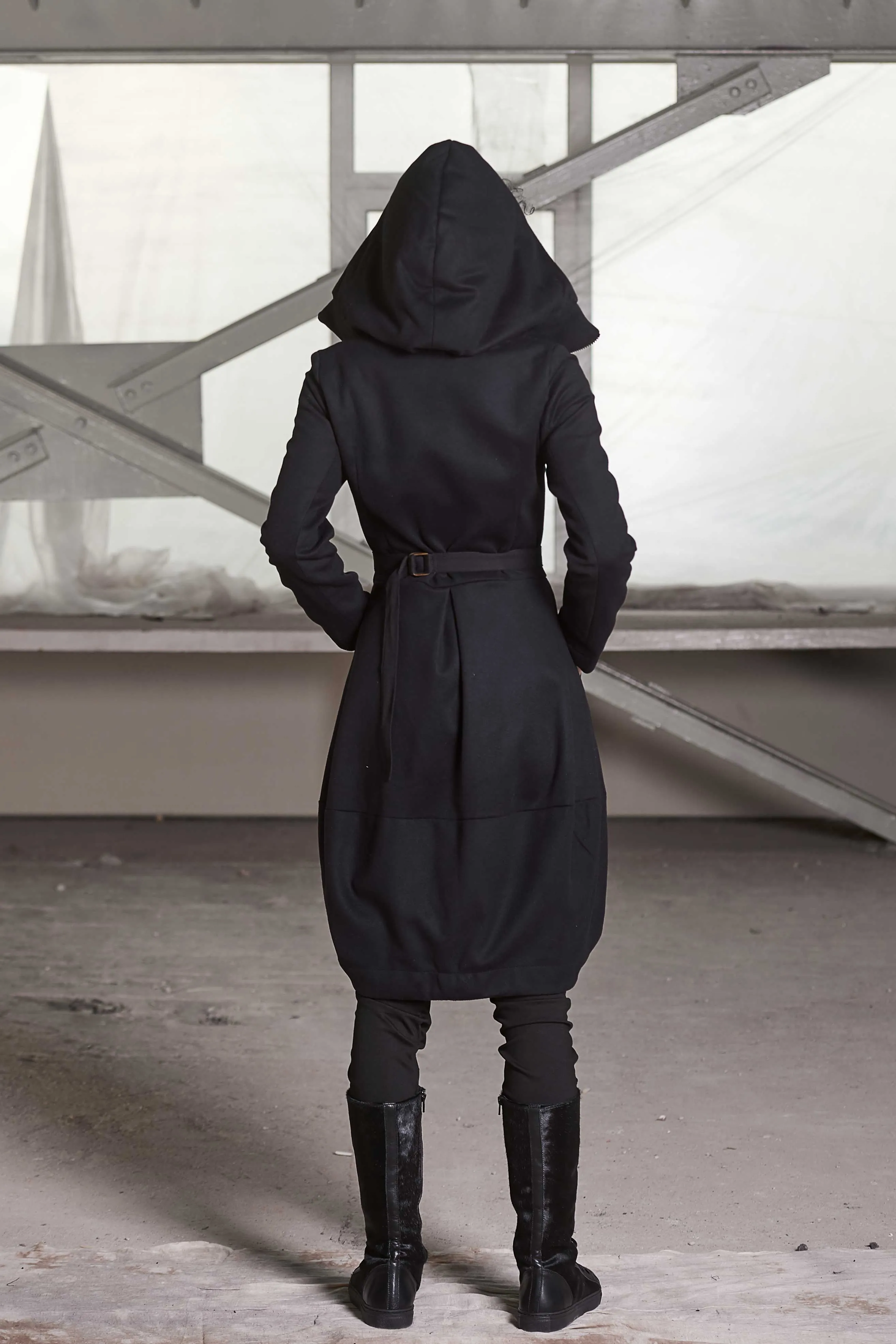 Winter Wool Asymmetric Coat |OMEGA|