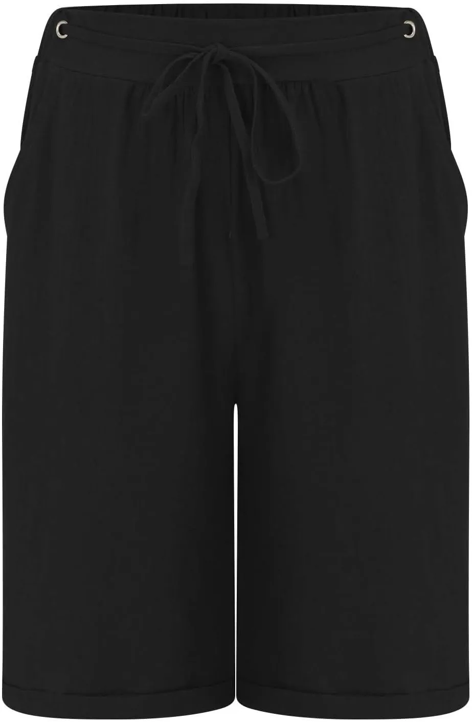 Wkishenl Womens Shorts Casual Drawstring Elastic High Waisted Bermuda Short 2025 Summer Fashion Business Pants with Pockets