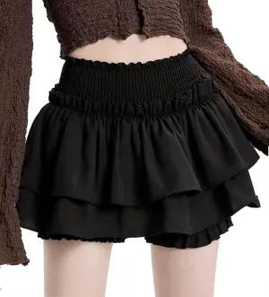 Women Y2k Lolita Bloomers Ruffle Frilly Gothic Shorts Layered Pumpkin Bottoms Party Cosplay Boyshorts Pettipants