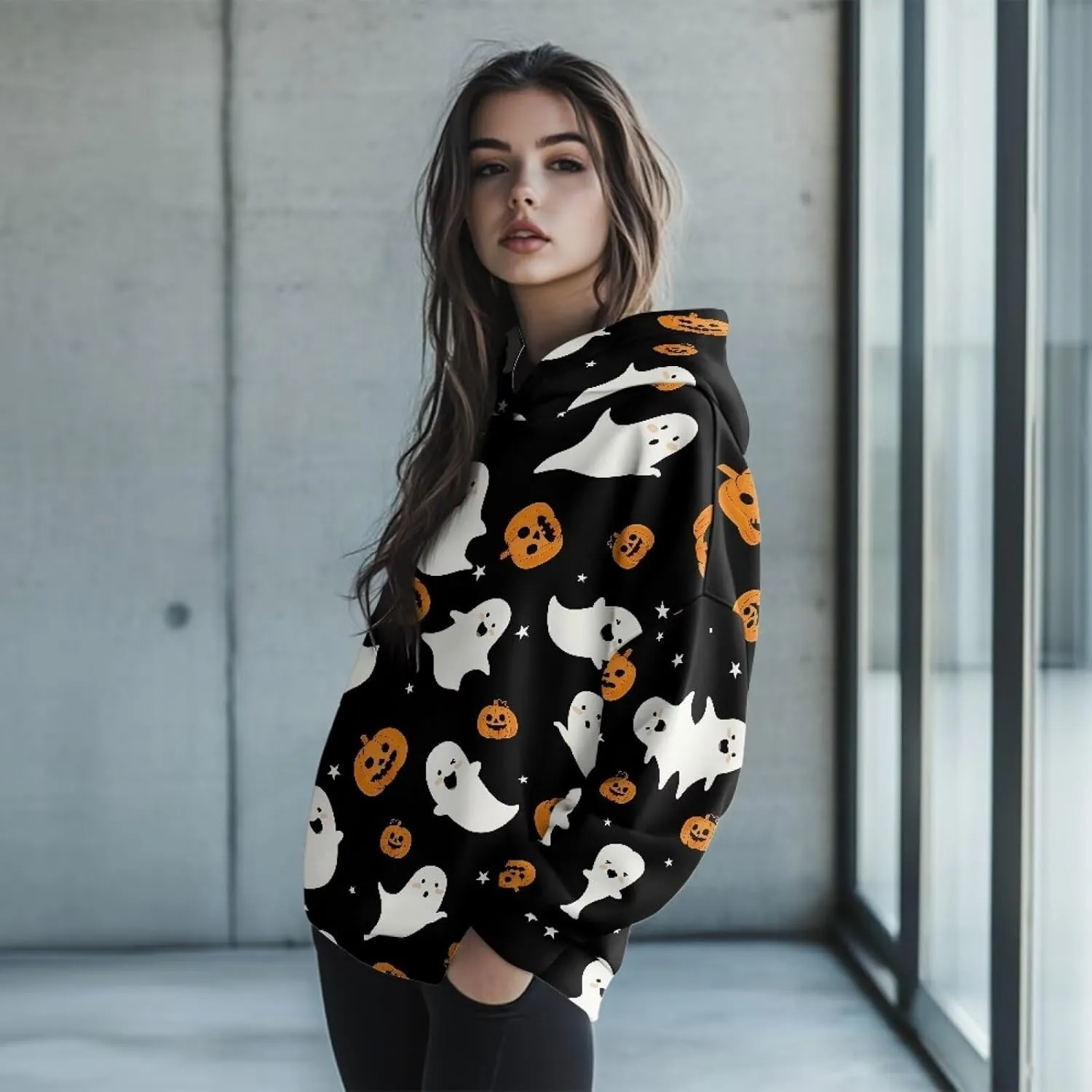 Women's Hoodies Oversized Long Sleeve Sweatshirt Casual Fall Outfits Loose Fit Pullover Tops Sizes S-2XL