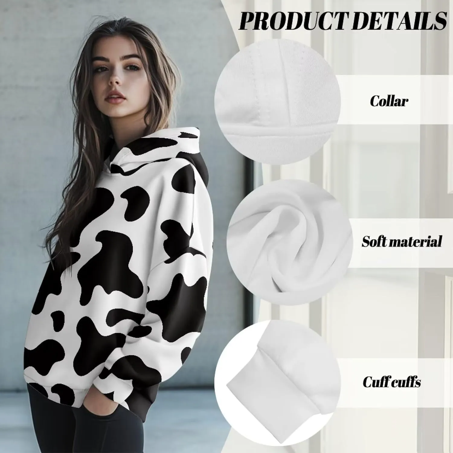 Women's Hoodies Oversized Long Sleeve Sweatshirt Casual Fall Outfits Loose Fit Pullover Tops Sizes S-2XL