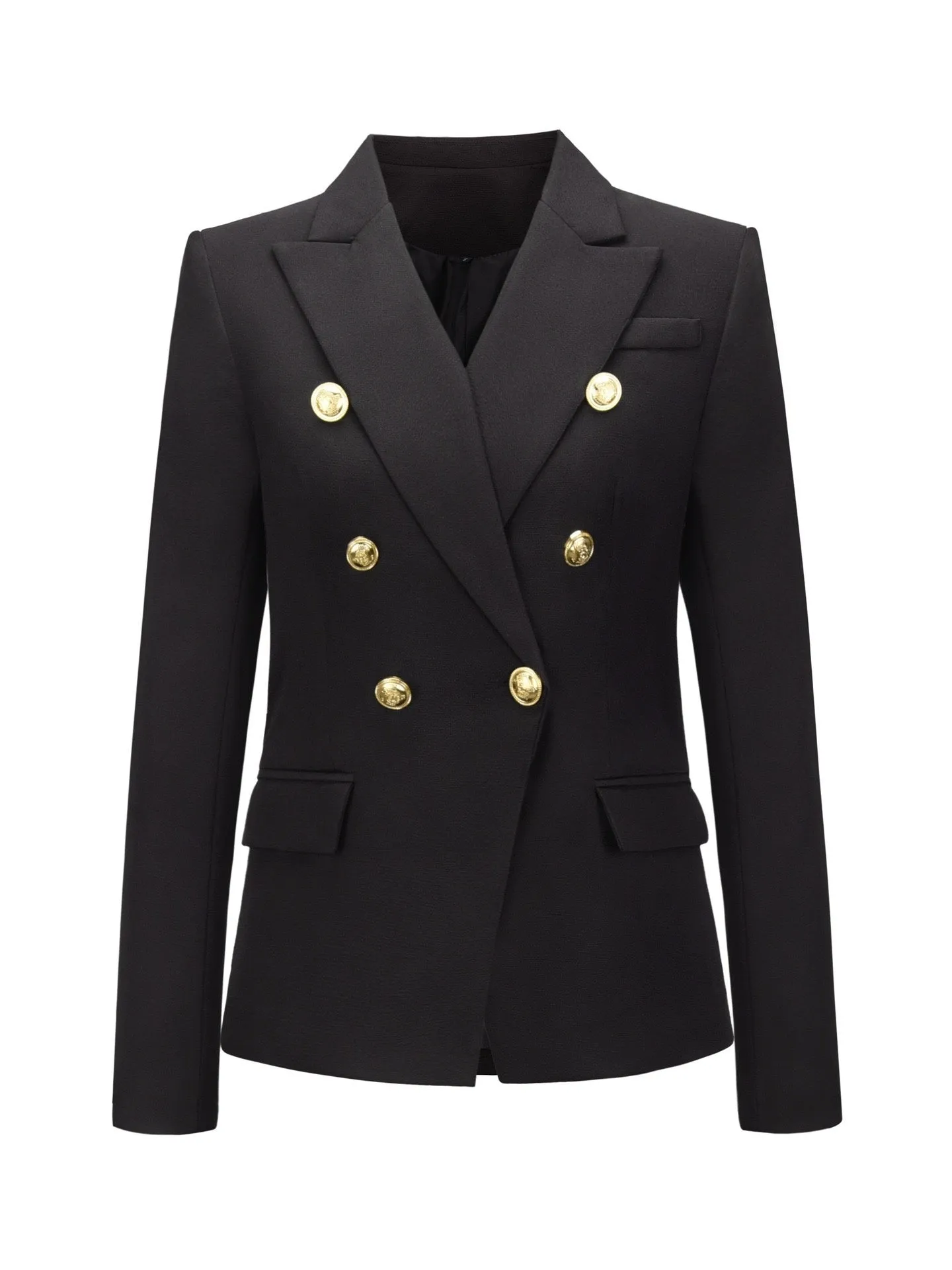 Womens Peak Lapel Double Breasted Blazer