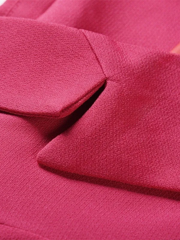 Womens Peak Lapel Double Breasted Blazer