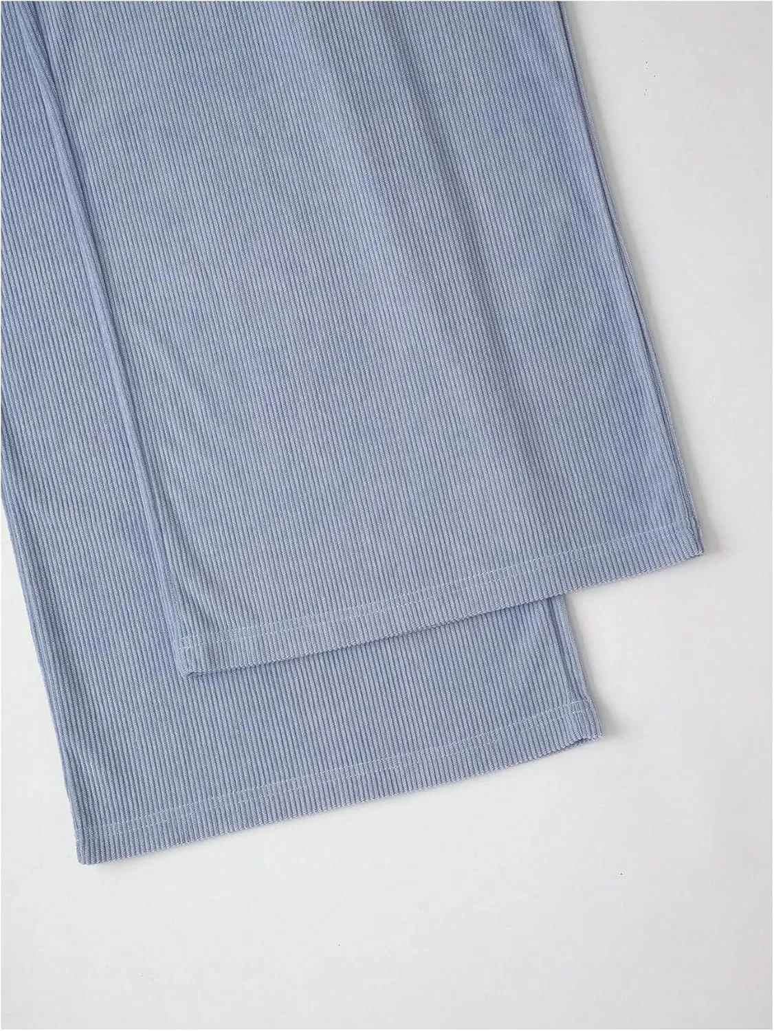 Women's Plus Size Baggy Corduroy Sweatpants Wide Leg Elastic Waist Track Pants Casual Trousers