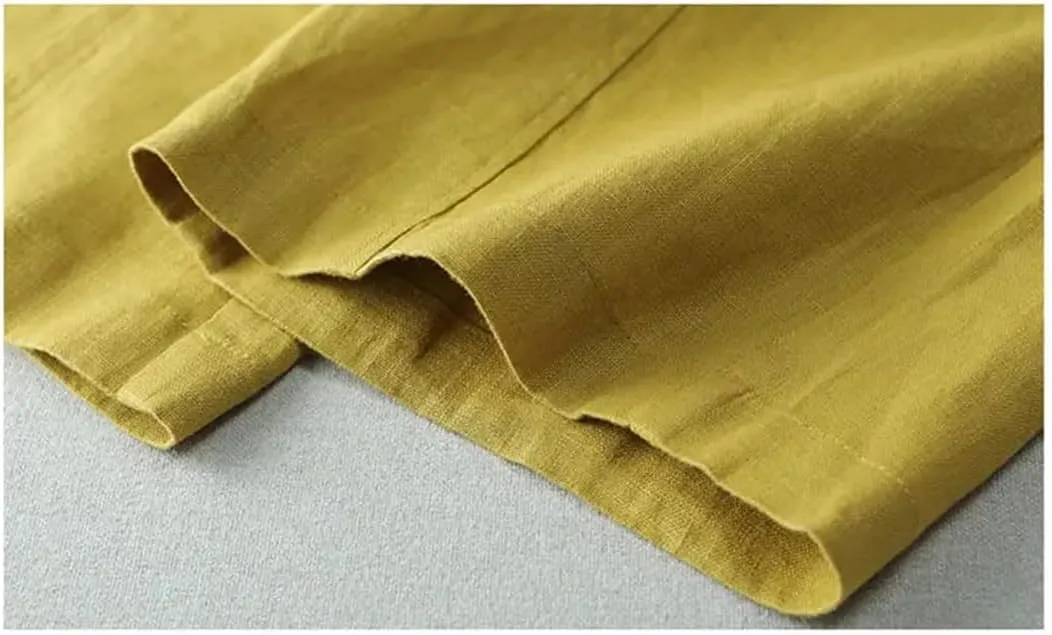 Women's Solid Color Buttoned Wide Leg Pants Loose High Waist Straight Pants