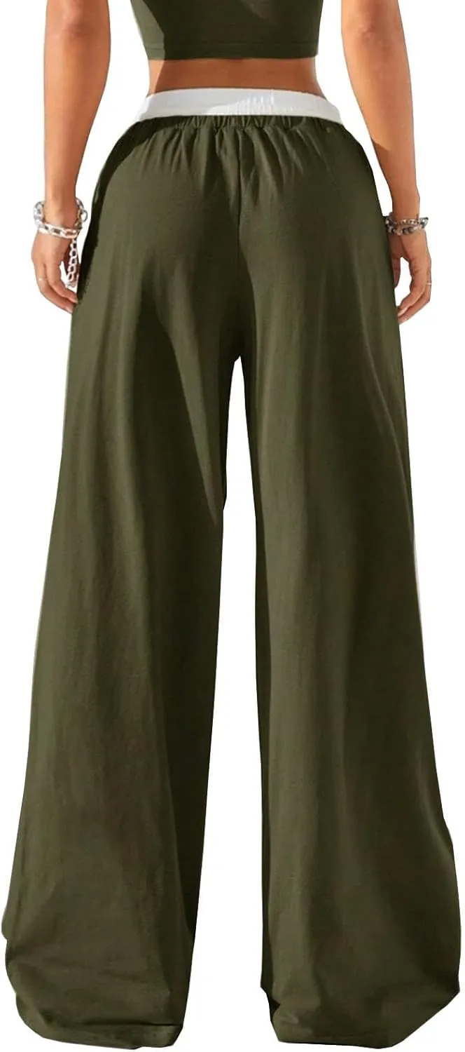 Womens Sweatpants Wide Leg Pants Casual Palazzo Flowy Trouser Woman High Waisted Loose Fit Lounge Pant Comfy 2025