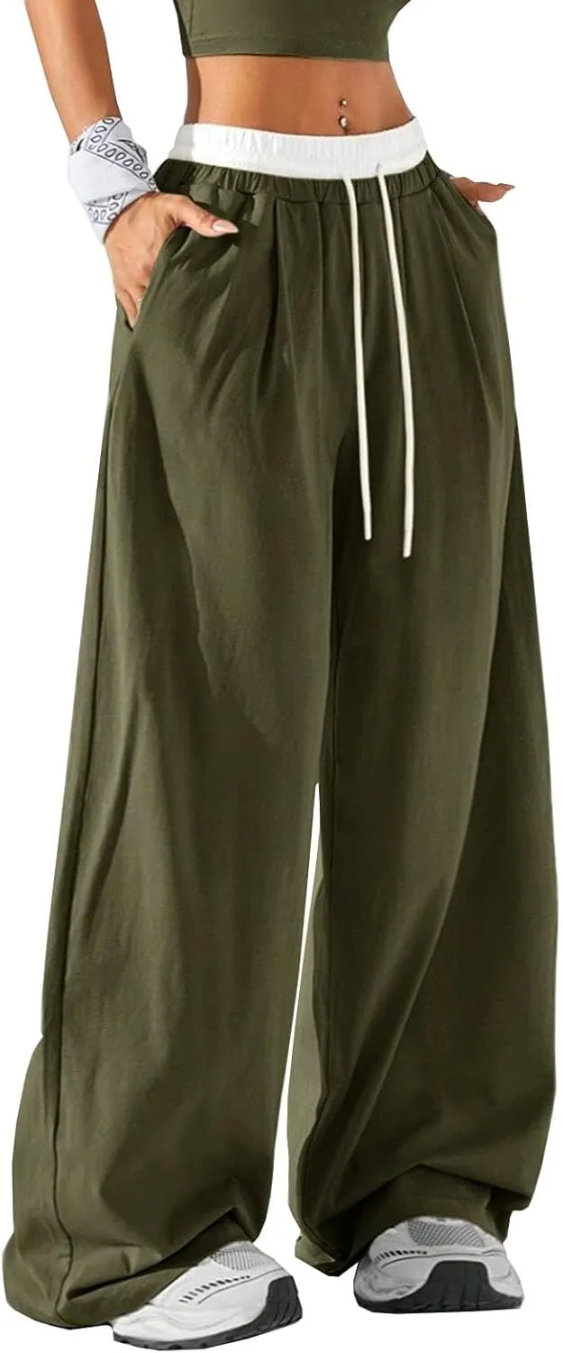 Womens Sweatpants Wide Leg Pants Casual Palazzo Flowy Trouser Woman High Waisted Loose Fit Lounge Pant Comfy 2025