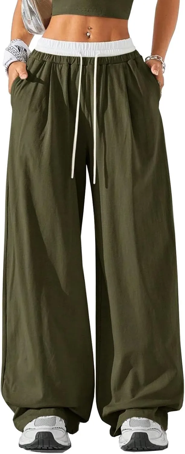 Womens Sweatpants Wide Leg Pants Casual Palazzo Flowy Trouser Woman High Waisted Loose Fit Lounge Pant Comfy 2025