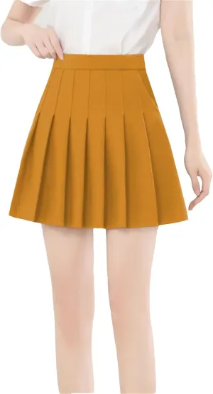 Women's Tennis Golf Skirts for Women Summer High Waisted Mini Skort Pleated Skirt with Pockets