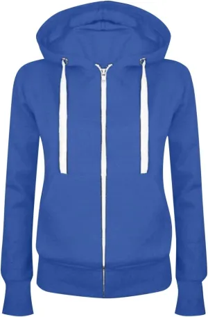 Womens Zip Up Hoodies Lightweight Casual Hoodie Long Sleeve Drawstring Hooded Sweatshirt Fall Outfits with Pockets
