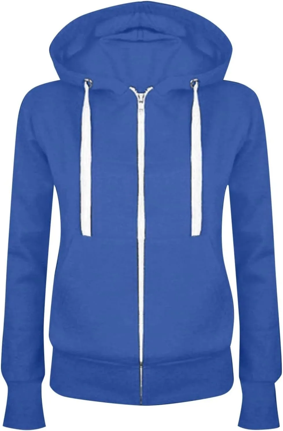 Womens Zip Up Hoodies Lightweight Casual Hoodie Long Sleeve Drawstring Hooded Sweatshirt Fall Outfits with Pockets