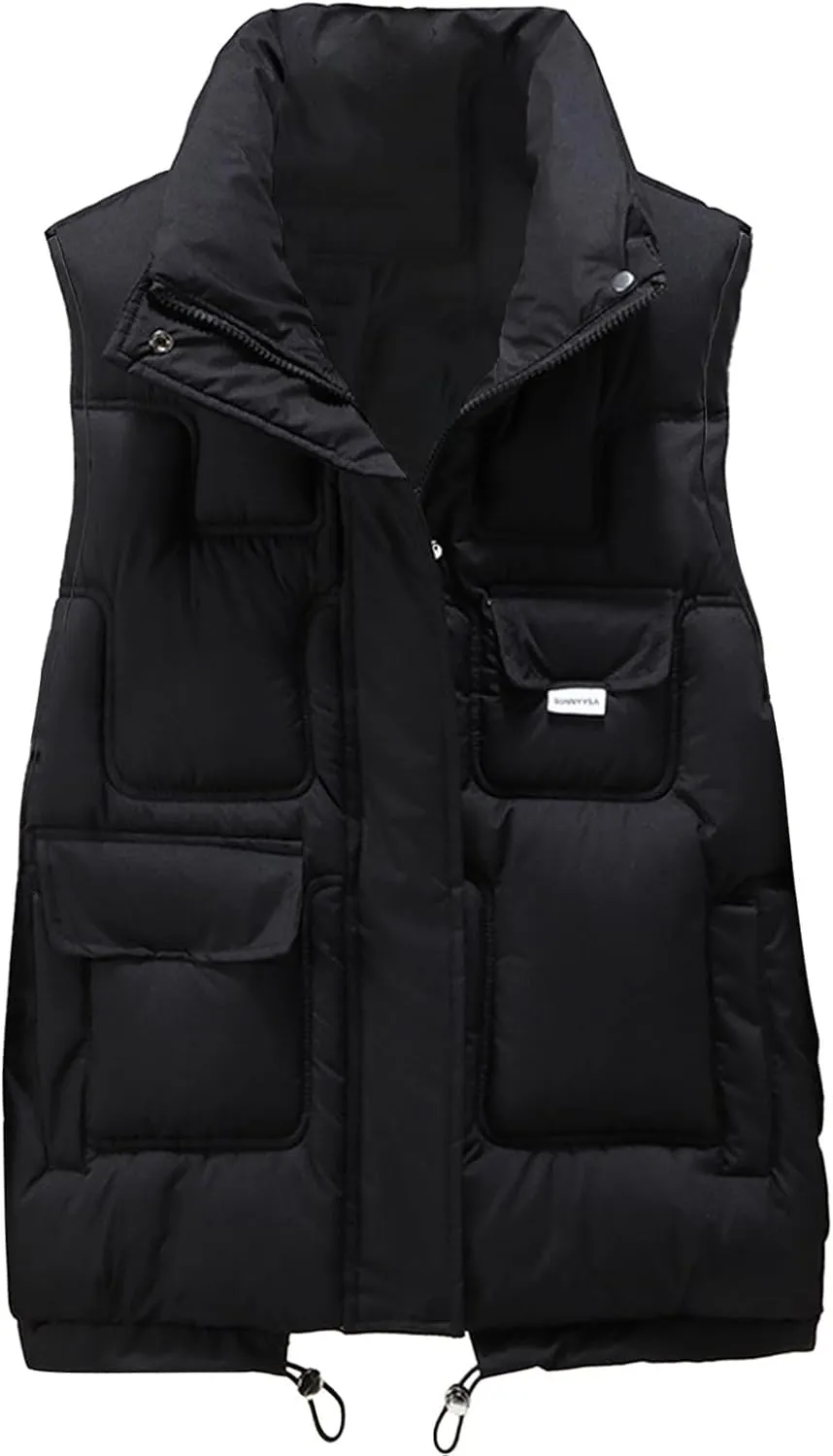 Work Vest For Women Outdoor Fishing Down Vest Utility Safari Travel Vest With Multi Pocket Winter Padded Jacket Coat