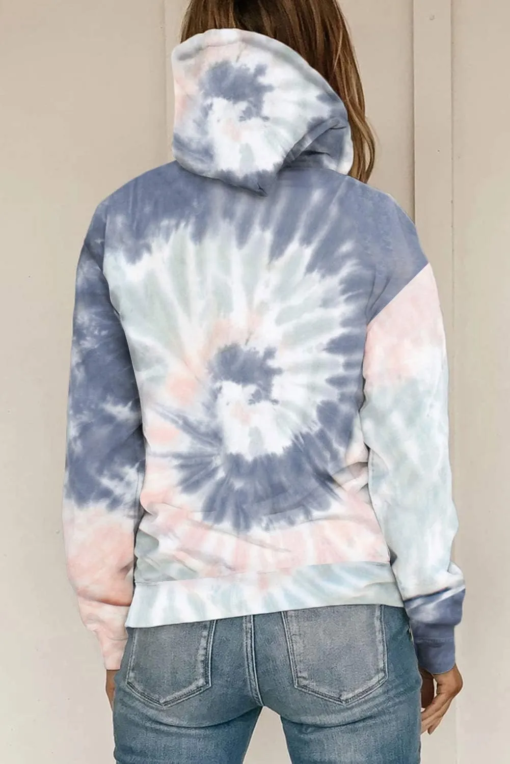 YOCUR Womens Tie Dye Crewneck Pullover Shirt Lightweight Sweatshirt Casual Loose Trendy Puff Sleeves Long Sleeve Tops