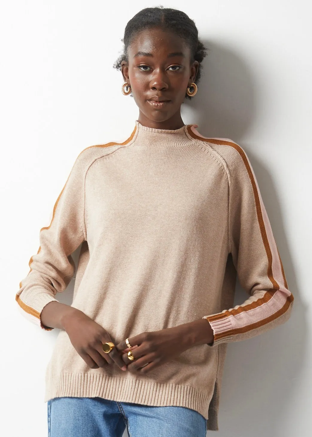 ZP6344 Contrast Funnel Neck