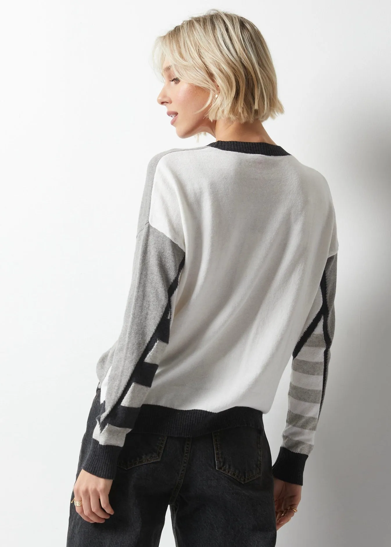 ZP6348 Mosaic Intarsia Sweater