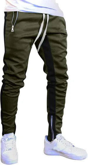 ZYXTIM Big and Tall Men Cargo Jogger Sweat Pants Slim-Fit Basic Active Casual Tapered Sweatpants with Pockets
