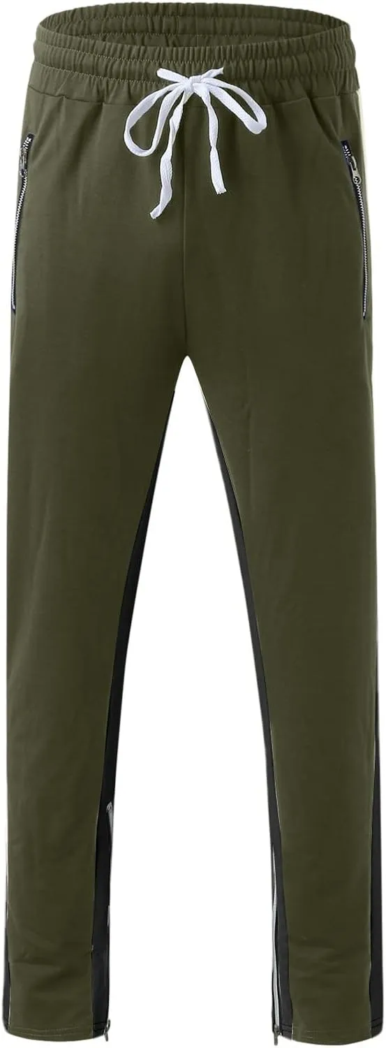 ZYXTIM Big and Tall Men Cargo Jogger Sweat Pants Slim-Fit Basic Active Casual Tapered Sweatpants with Pockets